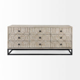 Mercana Genevieve Sideboard Brown Wood | Black Metal