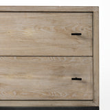 Mercana Ciara Accent Cabinet Beige Wood | Black Metal