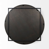 Mercana Norbert Wall Mirror Black Metal | 46"