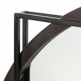 Mercana Norbert Wall Mirror Black Metal | 46"