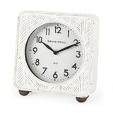 Mercana Karl Table Clock White Iron