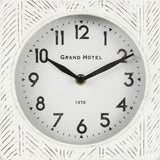 Mercana Karl Table Clock White Iron