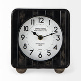 Mercana Karl Table Clock Black Iron