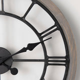Mercana Mething Wall Clock Gray Wood | 19"