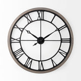 Mercana Mething Wall Clock Gray Wood | 32"