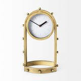 Mercana Marian Table Clock Gold Metal | Oval