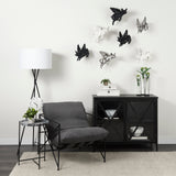 Mercana Poppy Accent Cabinet Black Metal | Glass