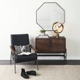 Mercana Glenn Accent Cabinet Brown Wood | Black Metal