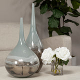 Mercana Erie Vase Blue/Brown Glass | 17H