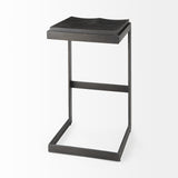 Mercana Kiran Bar/Counter Stool Black Wood | Black Metal | Bar