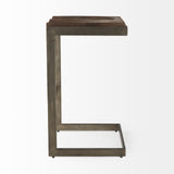 Mercana Kiran Bar/Counter Stool Brown Wood | Antique Nickel | Bar