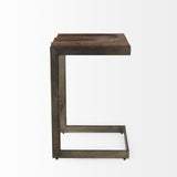 Mercana Kiran Bar/Counter Stool Brown Wood | Antique Nickel | Counter