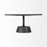 Mercana Maxwell Coffee Table Dark Brown Wood | Black Metal