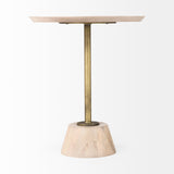 Mercana Maxwell End/Side Table Light Brown Wood | Gold Metal