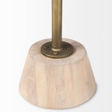 Mercana Maxwell End/Side Table Light Brown Wood | Gold Metal