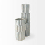 Mercana Cardon Gray Vase Gray Ceramic | 14H