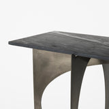 Mercana Reinhold Console Table Black Marble | Metal