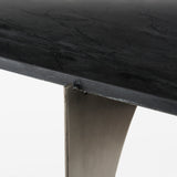 Mercana Reinhold Console Table Black Marble | Metal