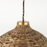 Mercana Campanile Pendant Light Brown Wicker | Half Domed