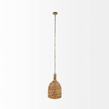 Mercana Campanile Pendant Light Brown Wicker | Cylinder