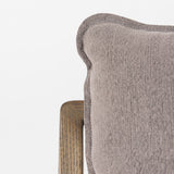 Mercana Brayden Accent Chair Gray Fabric | Brown Wood