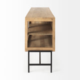 Mercana Arelius Sideboard Light Brown Wood | Black Metal