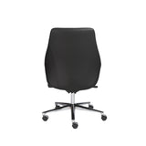 Bergen Low Back Office Chair w/o Armrests in Black with Chromed Aluminum Base