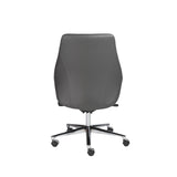 Bergen Low Back Office Chair w/o Armrests in Gray with Chromed Aluminum Base