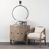 Mercana Grimm Wall Mirror Gray Metal | Round