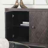 Mercana Lennon Accent Cabinet Brown Wood | 47L