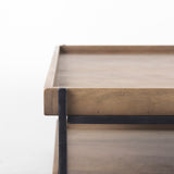 Mercana Trey Coffee Table Brown Wood | Black Metal