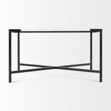 Mercana Lucas Coffee Table White Marble | Black Metal