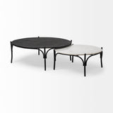 Mercana Etienne Coffee Table White Marble | Black Metal