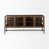 Mercana Arelius Sideboard Medium Brown Wood | Black Metal