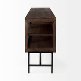 Mercana Arelius Sideboard Medium Brown Wood | Black Metal