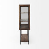 Mercana Arelius Cabinet Medium Brown Wood | Black Metal