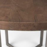 Mercana Faye Round Dining Table Dark Brown Wood | Round