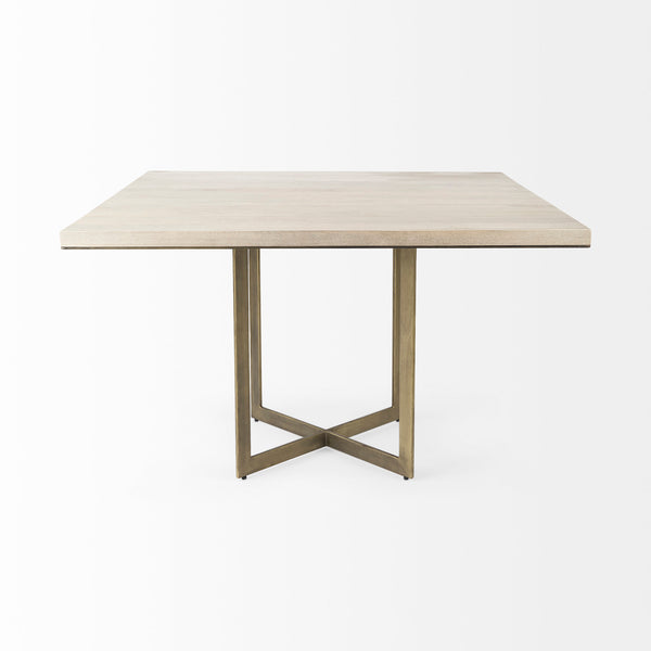 Mercana Faye Square Dining Table Light Brown Wood | Square