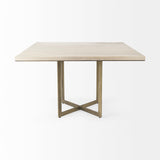 Mercana Faye Square Dining Table Light Brown Wood | Square