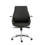 Bergen Low Back Office Chair in Black with Chrome Base
