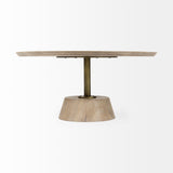 Mercana Maxwell Coffee Table Light Brown Wood | Gold Metal