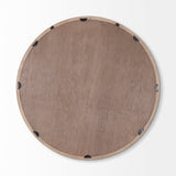 Mercana Gambit Wall Mirror Light Brown Wood | 46" Round