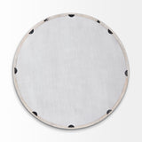 Mercana Gambit Wall Mirror White Wash Wood | 46" Round