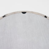 Mercana Gambit Wall Mirror White Wash Wood | 46" Round