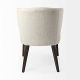 Mercana Niles Dining Chair Cream Fabric | Dark Brown Wood