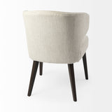 Mercana Niles Dining Chair Cream Fabric | Dark Brown Wood