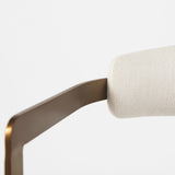 Mercana Hollyfield Dining Chair Cream Fabric | Gold Metal