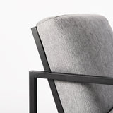 Mercana Armelle Accent Chair Gray Fabric | Black Metal