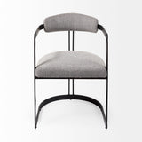 Mercana Hollyfield Dining Chair Gray Fabric | Black Metal