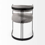 Mercana Hollyfield Dining Chair Gray Fabric | Black Metal